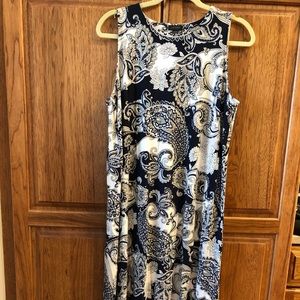 Navy Paisley JJill Maxi Dress